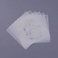 White Kids Cartoon Plastic Hollow Drawing Stencil, Reusable Drawing Template For Kids DIY Scrapbooking, School Projects, White, 13x13x0.03cm, about 6pcs/set