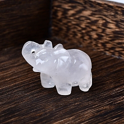 Розовый Кварц Резные статуэтки слонов из натурального розового кварца, статуи для украшения рабочего стола для домашнего офиса, 38 мм