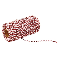 Коричневый Нити хлопчатобумажные, макраме шнур, декоративные нитки, для поделок ремесел, упаковка подарков и изготовление ювелирных изделий, коричневые, 2 мм, около 109.36 ярдов (100 м) / рулон