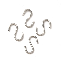 Нержавеющая Сталь Цвет Не тускнеет 304 застежка S-образный крючок из нержавеющей стали, цвет нержавеющей стали, 13.5x11x1 мм