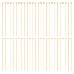 Настоящее золото 18K Контакты латунь шаровой головкой, долговечный, реальный 18 k позолоченный, 35 мм, контактный: 0.6 мм, 100шт / комплект