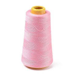 Pearl Pink 3000M Polyester Machine Embroidery Threads, Sewing Thread for Quilting Crafts, Pearl Pink, 0.1mm, about 3280.84 Yards(3000m)/Roll