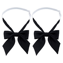 Черный Полиэстеровые галстуки-банты, с группой, чёрные, 370~490 мм