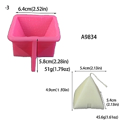 Cone Силиконовые формы в форме пирамиды своими руками, формы для изготовления ароматических свечей, форма для ароматерапевтической свечи, конус, 6.4x6.4x5.8 см, Внутренний диаметр: 5.4x4.9x5.4 cm