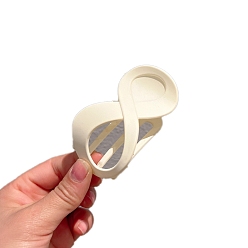 Белый Заколки для волос с когтями из смолы, аксессуары для волос для женщин и девочек, бесконечность, белые, 43x88 мм