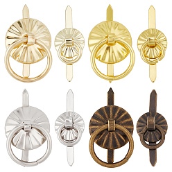 (52) Непрозрачная лаванда 80 шт 8 стиль железный круглый шкаф ручка ручка-скоба, разноцветные, 27~31x12x9 мм, 10 шт / стиль