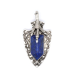 Ляпис-Лазурь Природный лазурит подвески, коготь дракона, 55x23x8 мм