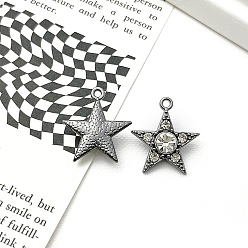 Кристалл Подвески из сплава , cmолой горный хрусталь, звезда, кристалл, 19x17 мм