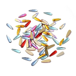 (52) Непрозрачная лаванда Стеклянные стразы кабошоны, плоская задняя и задняя, граненые, слеза, разноцветные, 10x2.9x1.6 мм