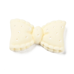 Кукурузный Шелк Кабошоны из непрозрачной смолы с рисунком в горошек и бантом, для изготовления ювелирных изделий, цвет колоса кукурузы, 15x25x6 мм