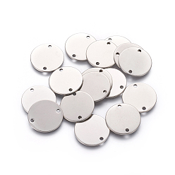 Нержавеющая Сталь Цвет Устойчивы к потускнению 201 соединители из нержавеющей стали, плоско-круглые, цвет нержавеющей стали, 20x1 мм, отверстие : 1.8 мм