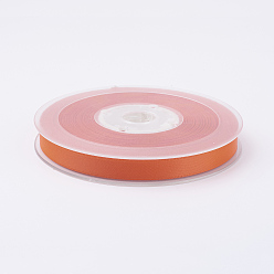 Naranja Rojo Cinta de raso mate de doble cara, cinta de satén de poliéster, rojo naranja, (3/8 pulgada) 9 mm, 100yards / rodillo (91.44 m / rollo)