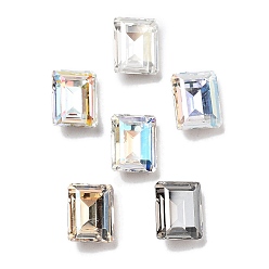 (52) Непрозрачная лаванда K 9 кабошоны из стеклянного страза, задние и задние, прямоугольные, разноцветные, 10x8x5.5 мм