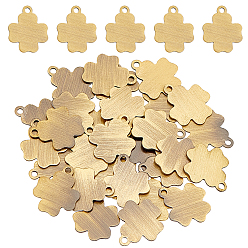 Antique Bronze Brass Charms, Stamping Blank Tag, Long-Lasting Plated, Cross, Antique Bronze, 12x10x0.5mm, Hole: 1.2mm, 30pcs/box