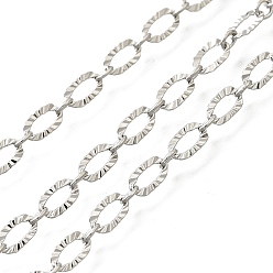 Платина Латунные кабельные цепи, пайки, с катушкой, без свинца и без кадмия, долговечный, стойки покрытие, платина, 6.5x3.5x0.5 мм