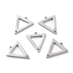 Нержавеющая Сталь Цвет Не тускнеющие 304 соединительные элементы из нержавеющей стали, треугольные, цвет нержавеющей стали, 18x15.5x1.5 мм, отверстие : 1.2 мм