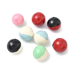 (52) Непрозрачная лаванда Латунь эмаль бисера, круглые, без отверстия , без кадмия и без свинца, долговечный, стойки покрытие, разноцветные, 16.5 мм