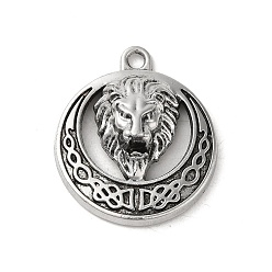 Античное Серебро Подвески из сплава в тибетском стиле , леопард, античное серебро, 37.5x32.5x9 мм, отверстие : 2.5 мм