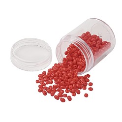 Красный Чешский стеклянный бисер, 2-луночное, непрозрачных цветов, красные, 5x3.5x3 мм, отверстия: 0.5 мм, около 630 шт / коробка