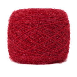 (123L) Белый крем непрозрачный блеск Пряжа мохер, для ткачества, вязание крючком, огнеупорный кирпич, 1.5~2 мм, около 150г/моток