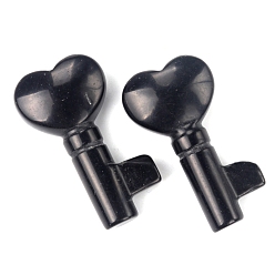 Обсидиан Натуральный обсидиан, резной исцеляющий ключевой камень в форме сердца, Украшения из камня с энергией Рейки, 37~40x22x10 мм