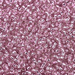 (RR1349) Silverlined Pale Pink Миюки круглые бусины рокайль, японский бисер, 11/0, (rr 1349) серебристый бледно-розовый, 11/0, 2x1.3 мм, отверстие : 0.8 мм, Около 1111 шт / 10 г