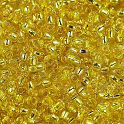 (2151S) Silver Lined Champagne Тохо 11/0 круглые бусины, японский бисер, (2151) шампанское в серебряной оправе, 2.2 мм, отверстие : 0.8 мм, Около 5555 шт / 50 г