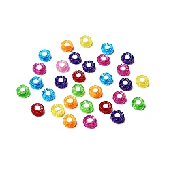 Mixed Color Opaque Acrylic Beads, Flower, Mixed Color, 9.5x10x3.5mm, Hole: 2mm