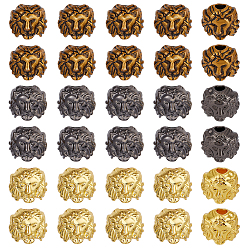 (52) Непрозрачная лаванда 30шт 3 цвета сплава европейские бусины, бусины с большим отверстием, лев, разноцветные, 15x16.5x12 мм, Отверстие : 4 мм & 9x5 мм, 10 шт / цвет