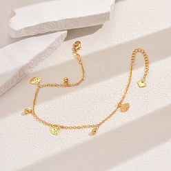 Eye Модные винтажные пляжные браслеты с латунной бахромой, регулируемые для женщин, реальный 18 k позолоченный, глаз, 9-7/8 дюйм (250 мм)