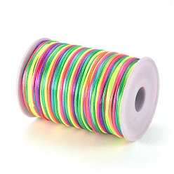 Colorful Nylon Thread, Rattail Satin Cord, Colorful, 2mm, about 109.36 yards(100m)/roll