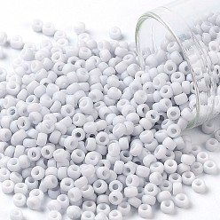 (767) Opaque Pastel Frost Light Gray TOHO Round Seed Beads, Japanese Seed Beads, (767) Opaque Pastel Frost Light Gray, 8/0, 3mm, Hole: 1mm, about 222pcs/bottle, 10g/bottle