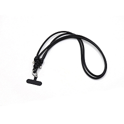 Черный Кожа планки мобильного, Сплав с застежкой, чёрные, 900~915x6 мм