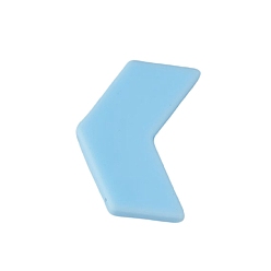 Небесно-голубой Бусины из пищевого силикона со стрелками, голубой, 20x10 мм