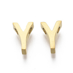 Letter Y 201 Edelstahl Reize, golden, letter.y, 8x5x3 mm, Bohrung: 1.6 mm
