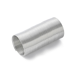 Платинированный 5шт. латунная проволока с эффектом памяти для колец, долговечный, круглые, Реальная платина, 0.6 мм, 22 датчик, внутренний диаметр: 18.5 мм, около 69 кругов / шт