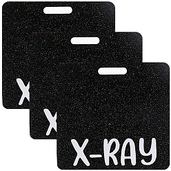 Черный Акриловые большие подвески, прямоугольные, с блеском порошок, чёрные, 85.5x82x2.5 мм, отверстие : 21x5.5 мм