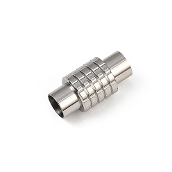 Нержавеющая Сталь Цвет Магнитные застежки, нержавеющая сталь 304, колонка, цвет нержавеющей стали, 20.5x9.5 мм, отверстие : 6.5 мм