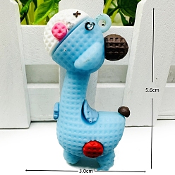 Темно-Голубой Пластиковые подвески из пвх, прелести жирафа, глубокое синее небо, 56x30 мм