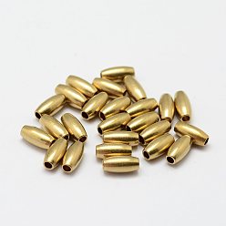 Raw(Unplated) Brass Beads, Oval, Nickel Free, Raw(Unplated), 7x3mm, Hole: 1.5mm