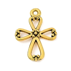 Античное Золото Сплавочные подвески тибетского стиля, без свинца и без кадмия, античное золото , 22.5x17x2 мм, отверстие : 2 мм