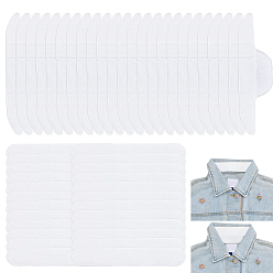 Белый 100шт. 2 стили нетканых материалов подкладка для шапки от пота, вкладыш для уменьшения размера шапки, одноразовый вкладыш, защита воротника рабочего костюма, белые, 240~250x38~69x1 мм, 50 шт / стиль