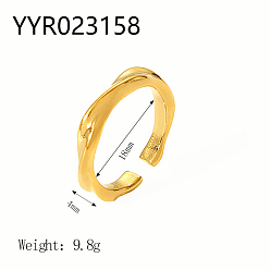 Настоящее золото 18K Минималистичный 304 манжеты из нержавеющей стали, уникальные дизайнерские украшения, реальный 18 k позолоченный, 4 мм, внутренний диаметр: 18 мм