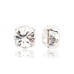 00030 Crystal Preciosa® maxima crystal в пришивной чашке, чешский хрусталь, с настройками латуни, 719 37 081 шатон (круглый), серебряные, 00030 кристалл, ss 39 (8.15~8.4 мм)