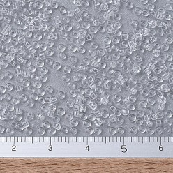 (RR131) Transparent Crystal MIYUKI Round Rocailles Beads, Japanese Seed Beads, (RR131) Transparent Crystal, 11/0, 2x1.3mm, Hole: 0.8mm, about 5500pcs/50g