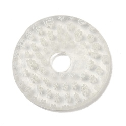 Белый Бусины ручной работы подвески тысячецветник, пончик, белые, 39x5 мм, отверстие : 8 мм