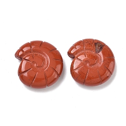 Красный Камень Декоративные раковины из натуральной красной яшмы, фигурка для украшения дома, энергетический камень рейки для исцеления, 26x23.5~24.5x9 мм