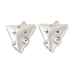 Stainless Steel Color Non-Tarnish 304 Stainless Steel Pendant Rhinestone Settings, High Polished Triangle, Stainless Steel Color, 21x19x2.5mm, Hole: 1.8mm, Fit for 1.6~4mm Rhinestone