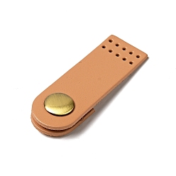 Сэнди Коричневый Арочная воловья кожа пришить застежки для кошелька, пряжка для рта на латунной кнопке, сумка для чемодана противоугонные детали, песчаный коричневый, 6.2x2.05x0.95 см, отверстие : 1.5 мм