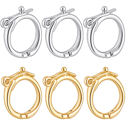 (52) Непрозрачная лаванда 8шт. 2 цвета латунные застежки-крутилки, кольцо, разноцветные, 9x8x2.5 мм, отверстие : 5 мм, 4 шт / цвет